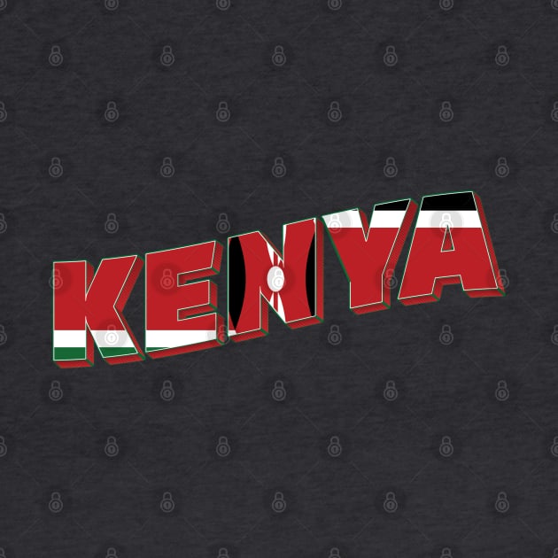 Kenya Vintage style retro souvenir by DesignerPropo